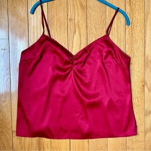 Victoria's Secret Rich Red Satin Camisole